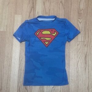 Under Armour Boys Blue Superman Tee